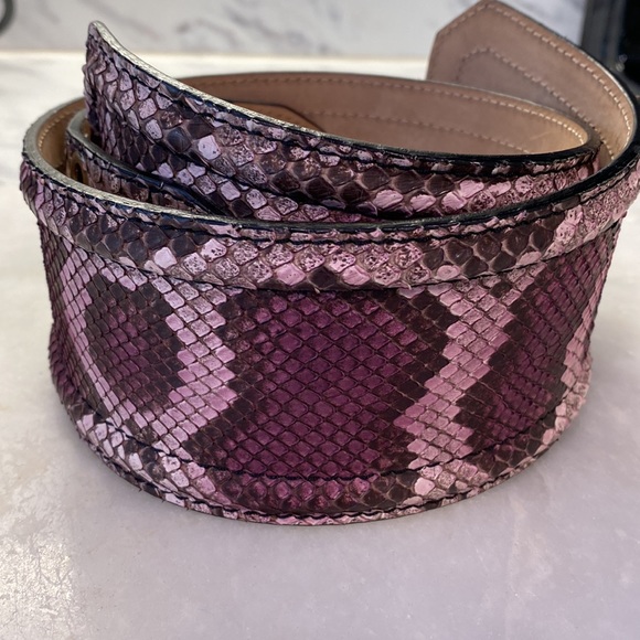 NWOT Burberry Prorsum Leather “Runway” Snakeskin Belt Size 28/70 Height 2.5 in - Picture 7 of 7